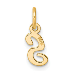 14K Small Script Letter S Initial Charm