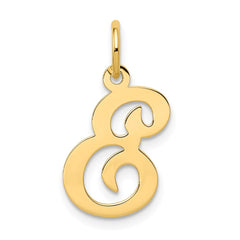 14KY Script Letter E Initial Charm - 2