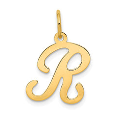 14KY Script Letter R Initial Charm - 2