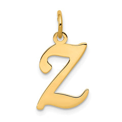 14KW White Gold Script Letter Z Initial Charm