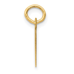 14k Small Slanted Block Letter I Initial Charm