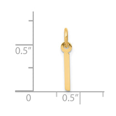 14k Small Slanted Block Letter I Initial Charm