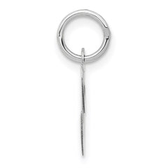 14k White Gold Small Fancy Script Letter C Initial Charm