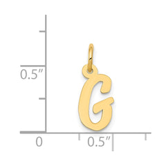 14k Small Script Letter G Initial Charm