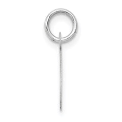 14k White Gold Small Script Letter C Initial Charm - 2