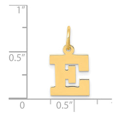 14k Small Block Letter E Initial Charm