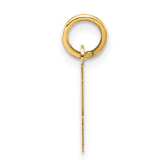 14k Small Block Initial Z Charm