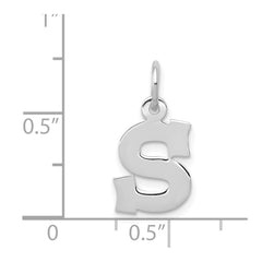 14KW Small Block Letter S Initial Charm