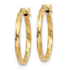14k Twist Hoop Earrings - 2