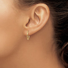 14k Twist Hoop Earrings - 2