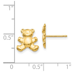 14k Teddy Bear Post Earrings