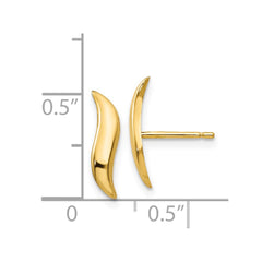 14k Polished Fancy Post Earrings