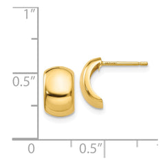 14k Polished Fancy Post Earrings - 3