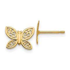 14k Polished Butterfly Post Earrings - 2