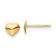14K Polished Heart Post Stud Earrings - 4