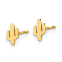 14K Polished Cactus Post Earrings - 2
