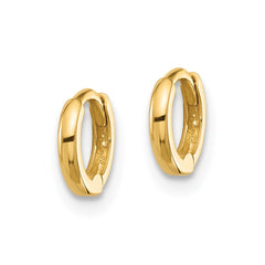 14k Polished 1.45x7.5mm Hinged Huggie Hoop Earrings