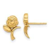 14K Polished Rose Post Earrings - 2