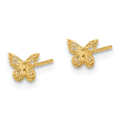 14K Polished Butterfly Post Earrings - 2