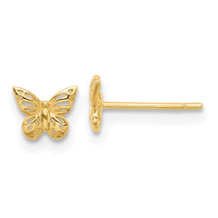 14K Polished Butterfly Post Earrings - 2