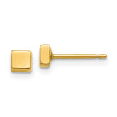 14k Polished Square Post Ear - 2