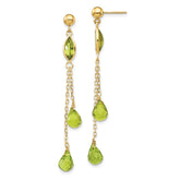 14k Peridot Dangle Earrings - 2
