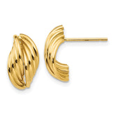 14k Polished Fancy Post Earrings - 2