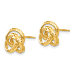 14k Polished Love Knot Post Earrings - 4