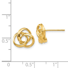 14k Polished Love Knot Post Earrings - 4