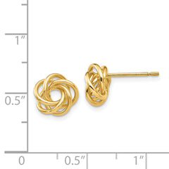 14k Polished Knot Post Earrings - 3