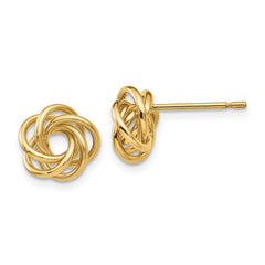 14k Polished Knot Post Earrings - 3