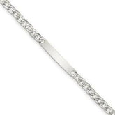 LIV Kids Platinum Sterling Silver Cuban Link Baby ID Name Bracelet Free Engraving Gift