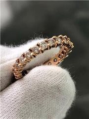 LIV 14k Rose Gold Genuine Diamonds 1.25ct Eternity Design Stackable Band Ring Size 5