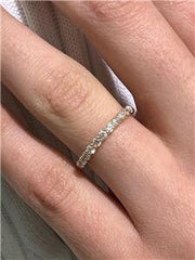 LIV 14k Rose Gold & Diamonds 0.68ct G/VS 11 Stone Shared Prong Classic Band Ring