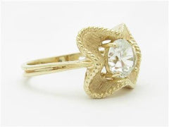 LIV 14k Yellow Gold & Cubic Zirconia Vintage Halo Band Ring