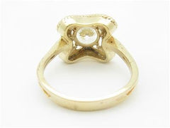 LIV 14k Yellow Gold & Cubic Zirconia Vintage Halo Band Ring