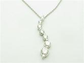 LIV 14k White Gold & Diamonds Journey Design Fashion Pendant Necklace 2.23ct G-VS1