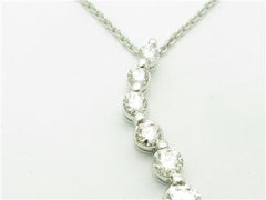 LIV 14k White Gold & Diamonds Journey Design Fashion Pendant Necklace 2.23ct G-VS1