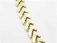 LIV 14k Yellow Gold Arrow Design 10.5mm Wide 16" Length Necklace 36.4 Grams Gift