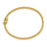 LIV 14k Solid Yellow Gold High Polished Shiny Baby Bangle Bracelet 3.75mm Wide