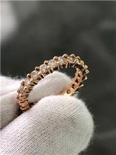 LIV 14k Rose Gold Genuine Diamonds 1.25ct Eternity Design Stackable Band Ring Size 5