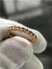 LIV 14k Rose Gold Genuine Diamonds 1.25ct Eternity Design Stackable Band Ring Size 5