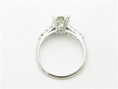 LIV Vintage Platinum & Round Cut 1.50ct Diamond Engagement Ring Estate Ring H-VS1