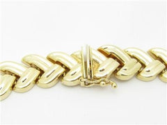 LIV 14k Yellow Gold Arrow Design 10.5mm Wide 16" Length Necklace 36.4 Grams Gift