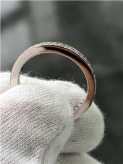 LIV 14k White Gold Genuine Diamonds Pave Eternity 2mm Design Band Ring Sz 7 G/VS1