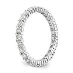 LIV 14k White Gold Round Diamond Eternity Band Ring Shared Prong 1.50ct All Sizes Available G/VS1