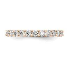 LIV 14k Rose Gold Round Diamond Eternity Band Ring Shared Prong 1.50ct G/VS1