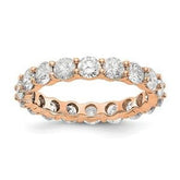 LIV 14k Rose Gold Round Diamond Eternity Band Ring Shared Prong 3.00ct All Sizes Available G/VS1