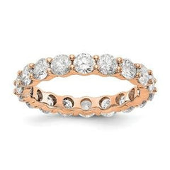 LIV 14k Rose Gold Round Diamond Eternity Band Ring Shared Prong 3.00ct All Sizes Available G/VS1