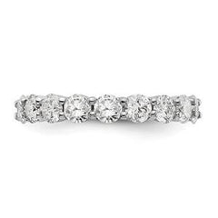 LIV 14k White Gold Round Diamond Eternity Band Ring Shared Prong 3.00ct All Sizes Available G/VS1